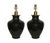 VeArt VeArt 1960s Pair of Black Murano Glass Table Lamps For Sale - Image 4 of 7