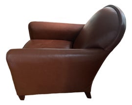 Example of Brown Leather Accent Chairs