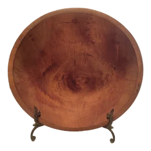 Primitive Vintage Wood Dough or Serving Bowl 11” Diameter