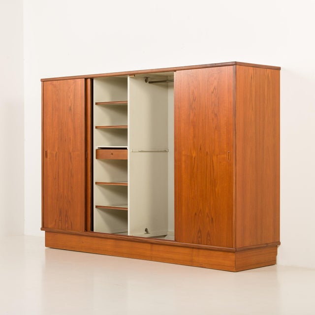 Mid-Century Danish Teak Wardrobe, 1960s For Sale - Image 6 of 15