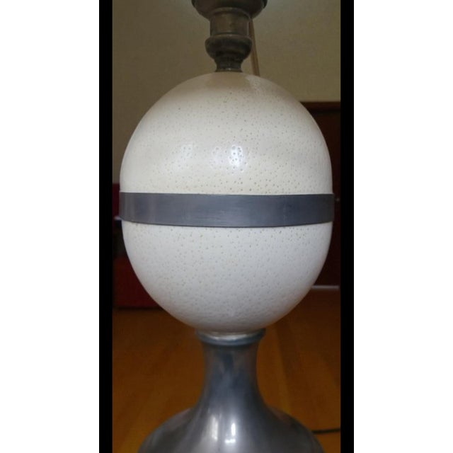 1970s Ostrich Egg Lamp by Christian Dior, 1970s For Sale - Image 5 of 11