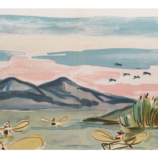 Yves Brayer, Mexican Fishermen in Lake Patzcuaro, Lithograph, 1963, Framed For Sale - Image 17 of 18