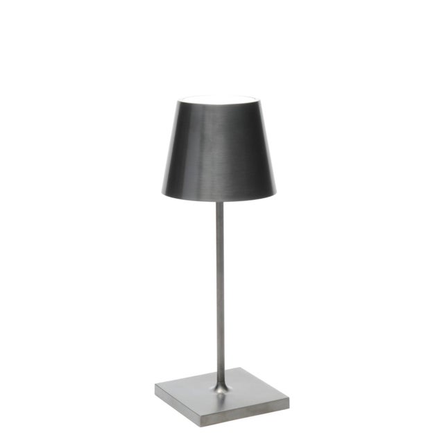 Zafferano Poldina Pro Mini Cordless Lamp in Antique Nickel For Sale - Image 4 of 4