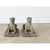 A pair of early to mid-20th century English Whippet dogs (resembling greyhounds) made of cast, reconstituted stone that...
