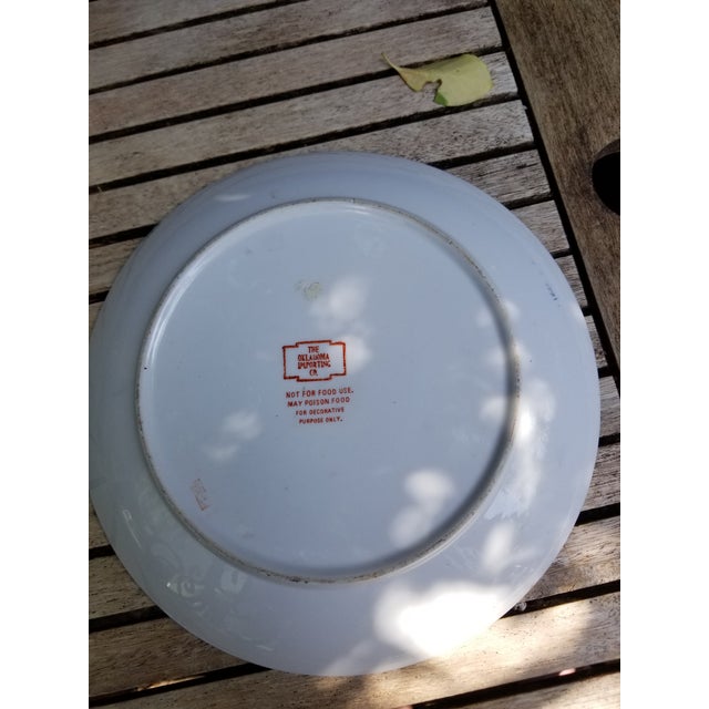 Late 20th Century Mid-Century Pottery Hanging Plate For Sale - Image 5 of 6