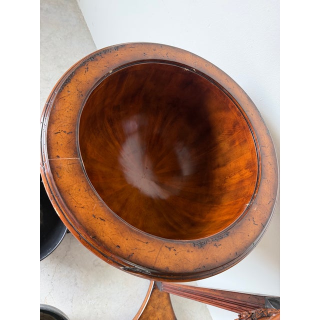 Theodore Alexander Neoclassical Style Carved Mahogany Plant Stands – A Pair For Sale In Miami - Image 6 of 12