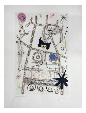 Joan Miró, Les Forestiers Bistre, Lithograph
