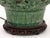 Wood Chinese Spinach Jade Green Glazed Ceramic Pierced Vase Mounted as a Table Lamp For Sale - Image 7 of 9