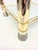 Metal Hollywood Regency 2-Tone Brass and Acrylic Tiered Serving Stand attributed to Curvasa Muebles, 1970s For Sale - Image 7 of 12