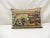 Antique Blue and Red Aubusson Tapestry Decorative Pillow For Sale - Image 9 of 9