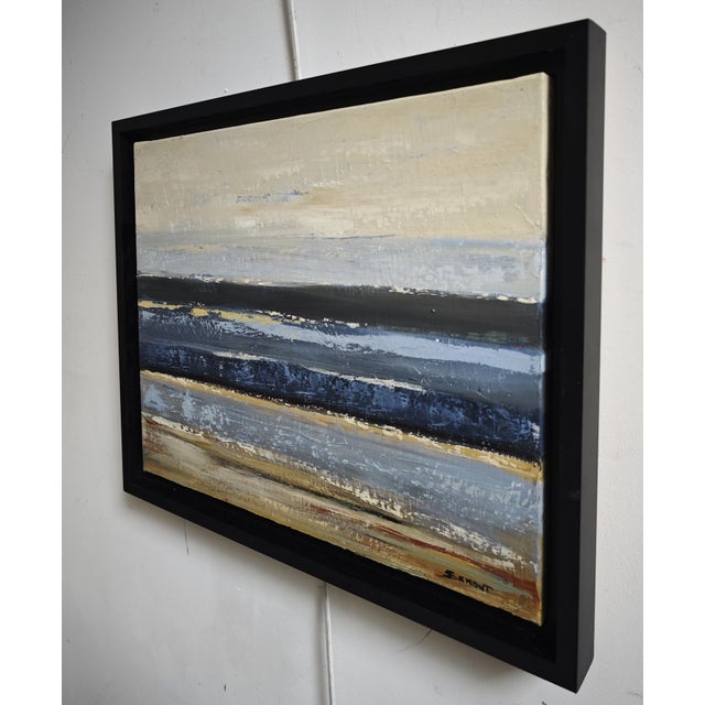 Contemporary Between Two Silences, Abstract Seaside, French, Contemporary, Framed by Sophie Dumont. For Sale - Image 3 of 8