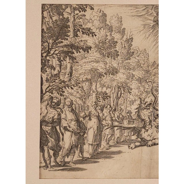 Agostino Carracci Engraving of Stage Set for the marriage of Ferdinand de Medici and Christine of Lorraine in Florence...