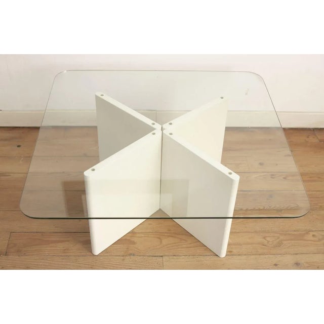 French Lacquered Wood & Glass Coffee Table, 1980s For Sale - Image 17 of 18