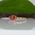 Metal Padparadscha Sapphire Ring With Natural Diamond Accents: Solid 14k Gold, Size 6.75 For Sale - Image 7 of 10