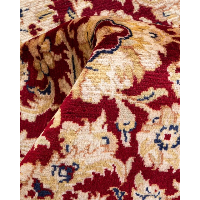 Textile Mogul, One-of-a-Kind Hand-Knotted Area Rug in Red, 4' 2" x 6' 2" For Sale - Image 7 of 8