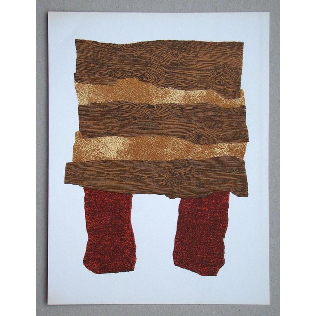 Enrico BAJ ( 1924 - 2003 ) Composition, 1962 Original embossed lithograph in colors on strong wove paper, unsigned...