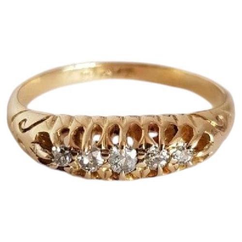 Antique Victorian 18ct Gold Cut Diamond Ring, Birmingham, 1894 For Sale - Image 14 of 14