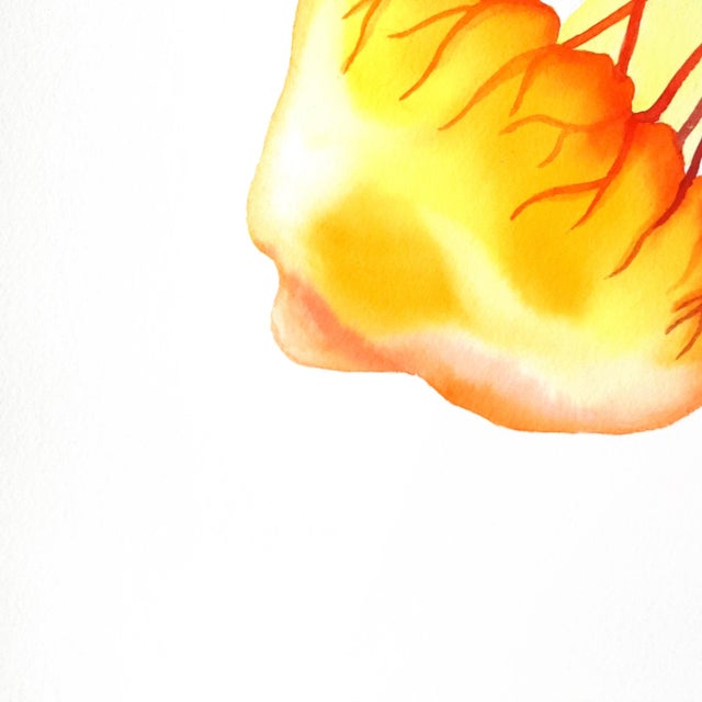 Contemporary Rainbowland Jellyfish I - Original Colorful Abstract Jellyfish Watercolor Painting For Sale - Image 3 of 7