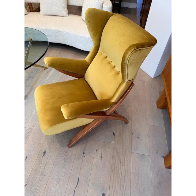 Italian Wingback Armchair attributed to Franco Albini, 1952 For Sale - Image 6 of 9