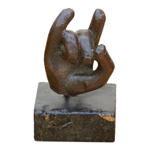 Sacred Gesture, Antique Miniature Bronze Mudra