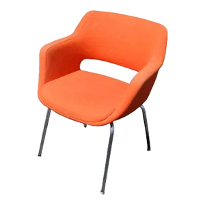 1970s 1 Orange Martela Kilta Armchair by Olli Mannermaa