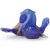 Beautiful vintage Murano hand blown sapphire blue and gold flecks Italian art glass love birds figurine. Documented to...