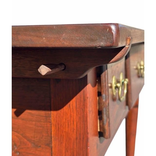 Antique Queen Anne Pennsylvania Walnut Two Drawer Diminutive Tavern Table Rare For Sale - Image 9 of 12