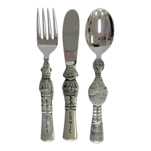 Vintage Gorham Silver of Japan Muppets Themed 3-Piece Youth Flatware Set