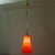 Metal Mid-Century Scandinavian Red Glass and Brass Pendant, 1950s For Sale - Image 7 of 9