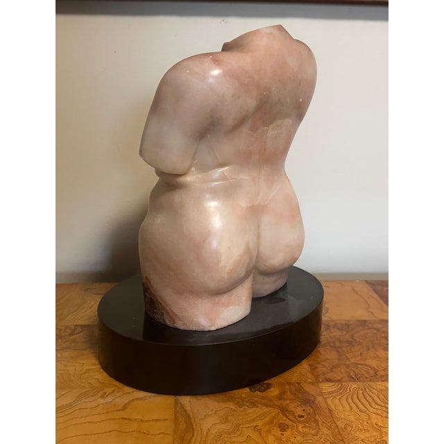 Modern Vintage Large Modernist Female Form Pink Marble Sculpture For Sale - Image 3 of 9