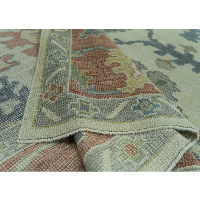 Ivory Turkish Oushak Rug 9'5" x 12'7" #20144 For Sale - Image 8 of 8