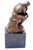 Modern brown patinated bronze sculpture representing The Thinker, 20th century. This bronze statue is a reproduction of...