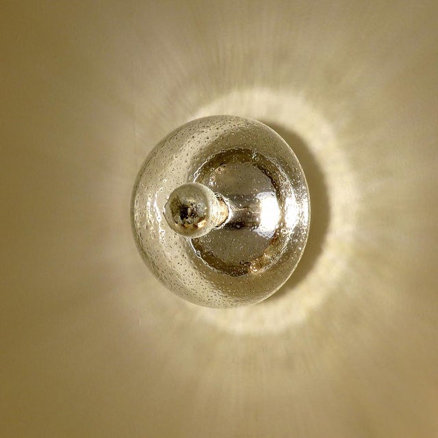 German Art Glass Wall Light by Hillebrand, 1970 For Sale - Image 9 of 10