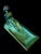 Art Deco Malachite Glass Figural Nude Ashtray Fabulous antique rich green glass ashtray has white swirled throughout to...
