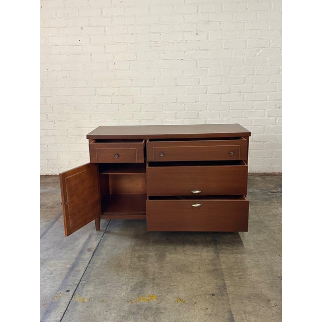 Wood 1960s Compact Credenza With Dual Storage For Sale - Image 7 of 11