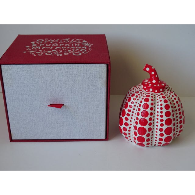 Red/Black Pumpkin Sculpture by Yayoi Kusama For Sale - Image 6 of 8