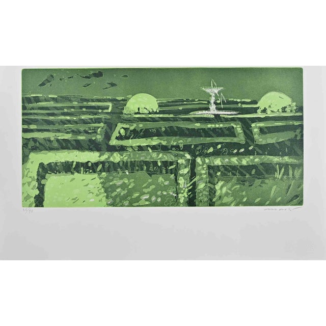 Edolo Masci, Garden, Etching, 1980s For Sale