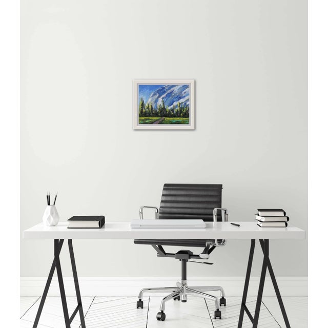 Blue Yosemite Landscape (Original Plein Air Oil Painting) For Sale - Image 8 of 12