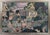 A wonderfully detailed Southeast Asian folk-art painting depicting a lively village and riverside landscape filled with...