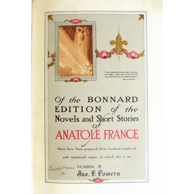 Victorian Anatole France Limited Edition #5/300 Collection, 14 Volumes For Sale - Image 3 of 6