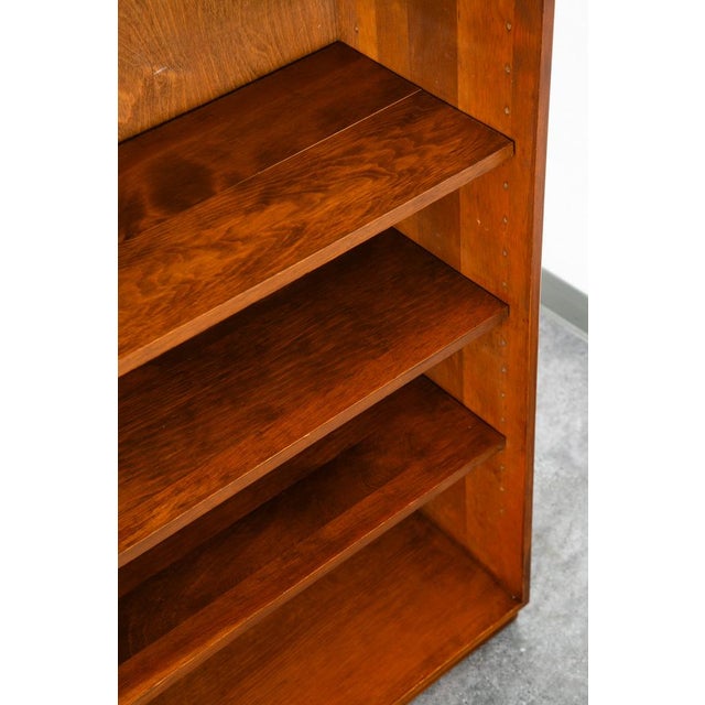 Brown Vintage Bookshelf Compact Solid Wood Adjustable Shelf For Sale - Image 8 of 11
