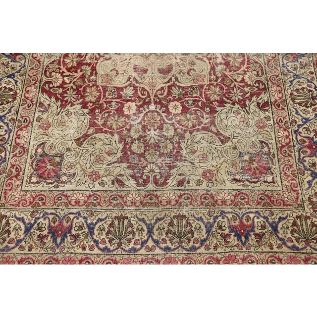 Antique Persian Kerman Rug - 04'05 x 06'08 For Sale - Image 4 of 10