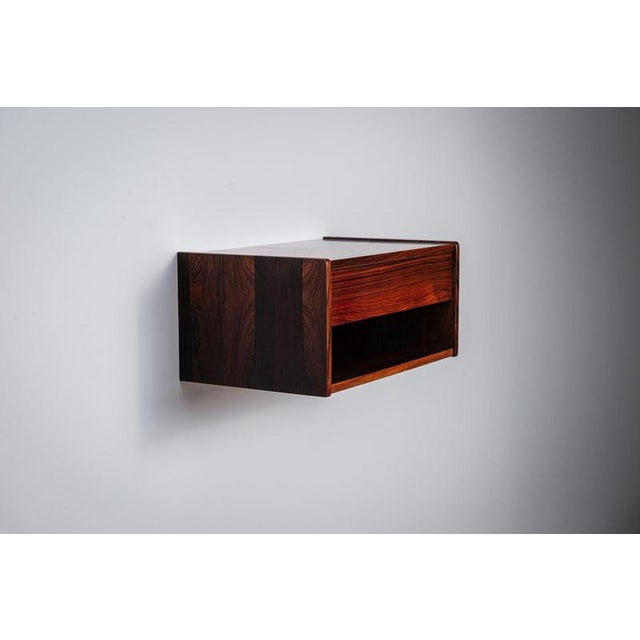 Scandinavian Floating Nightstands in Rosewood, Denmark, 1960, Set of 2 For Sale - Image 4 of 14