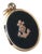 French Victorian Onyx Maritime Lucky Charm Locket with Gold-Filled Heart Anchor For Sale