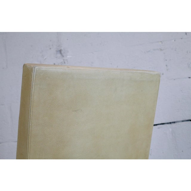 Tubular Steel and Leather Cream Armchair, France, 1970s For Sale - Image 4 of 18