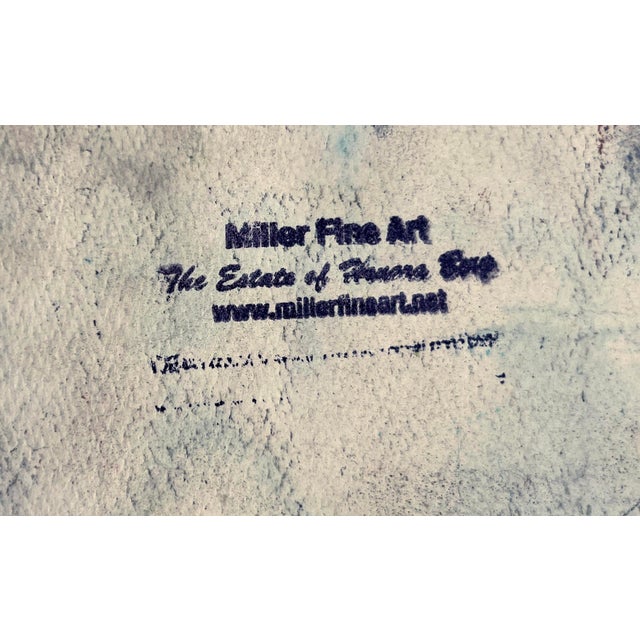 Bay Area Abstract Expressionist Fauvist Oil on Paper by Honora Berg Berkeley 1959 For Sale - Image 9 of 9