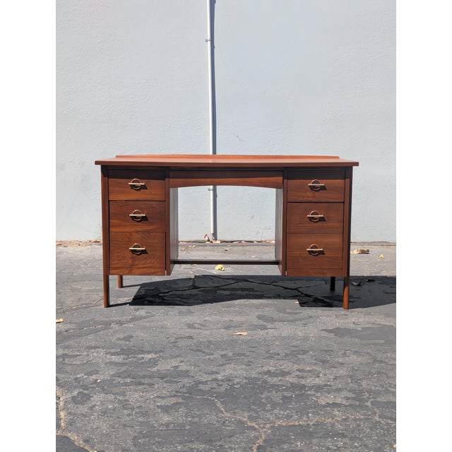 Mid-Century Modern Mid Century Modern Walnut Writing Desk by Lane, C1960s For Sale - Image 3 of 12