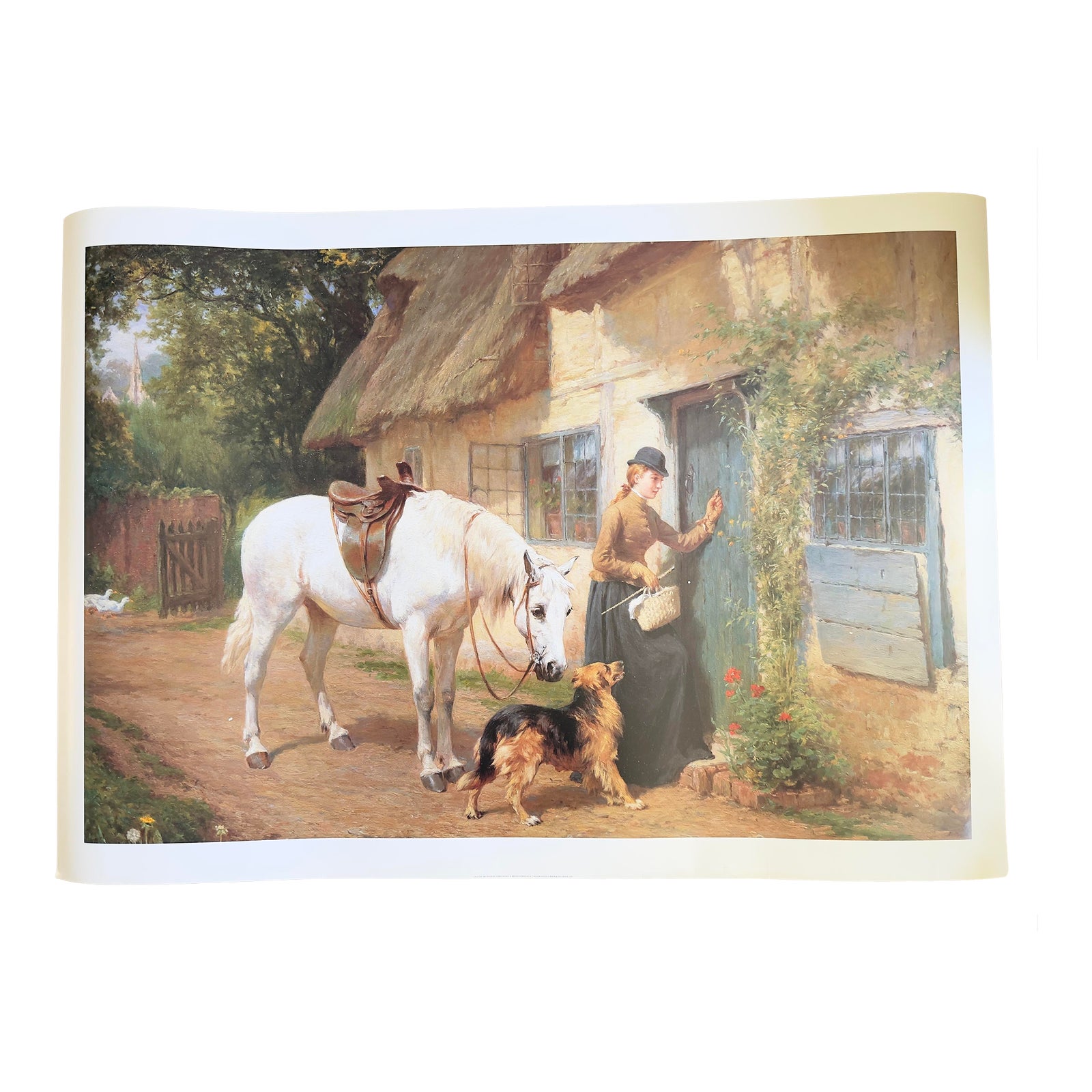 George Holmes “The Visitor” Fine Art Print Litho by Rosenstiels 48” X ...