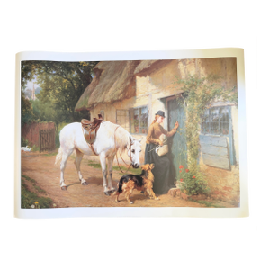 George Holmes “The Visitor” Fine Art Print Litho by Rosenstiels 48” X 34”