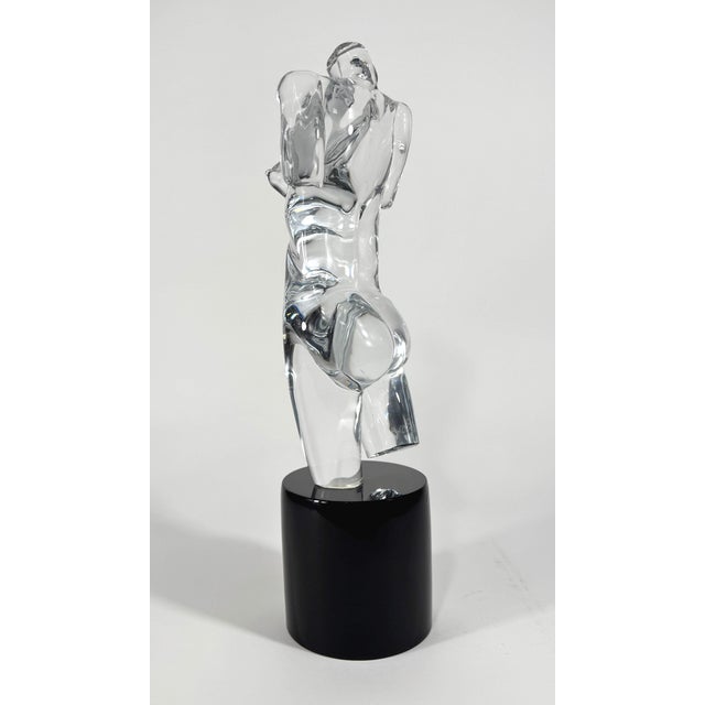 Glass Mid 20th Century Female Figural Art Glass Sculpture For Sale - Image 7 of 8